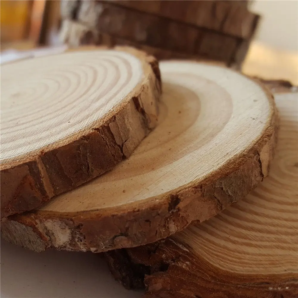 Facemile 30 шт. деревянные поделки натуральные круглые Ломтики DIY для дня рождения