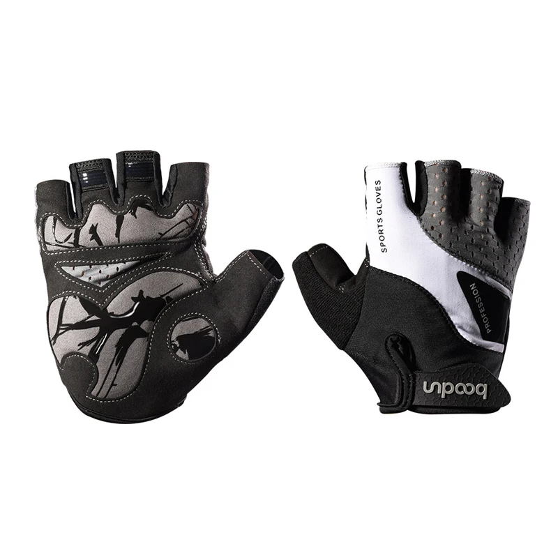 Boodun Half Finger Summer Shockproof Cycling Bike Gloves Outdoor Sports Accessories non-slip breathable Road Bicycle | Спорт и