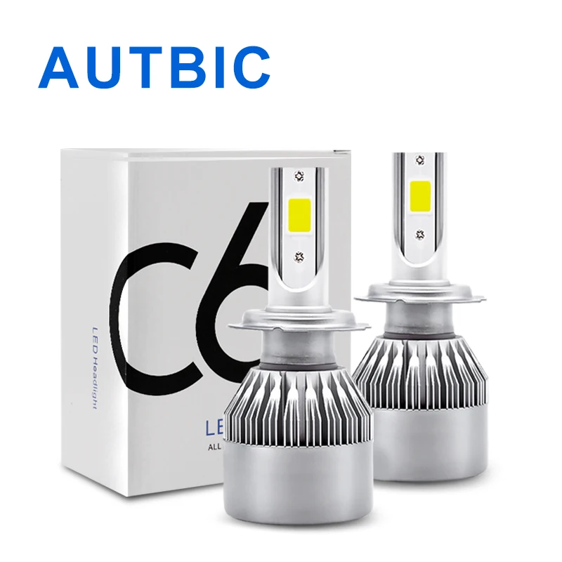 Автомобильный C6 головной свет H7 LED H4 H1 H3 H11 9005 Hb3 9006 Hb4 светодиодный лампы 12 В 880 лм