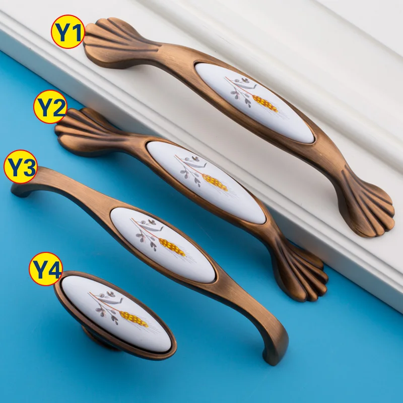 Антикварные дверные ручки керамическая ручка для кухонных шкафов и мебельная