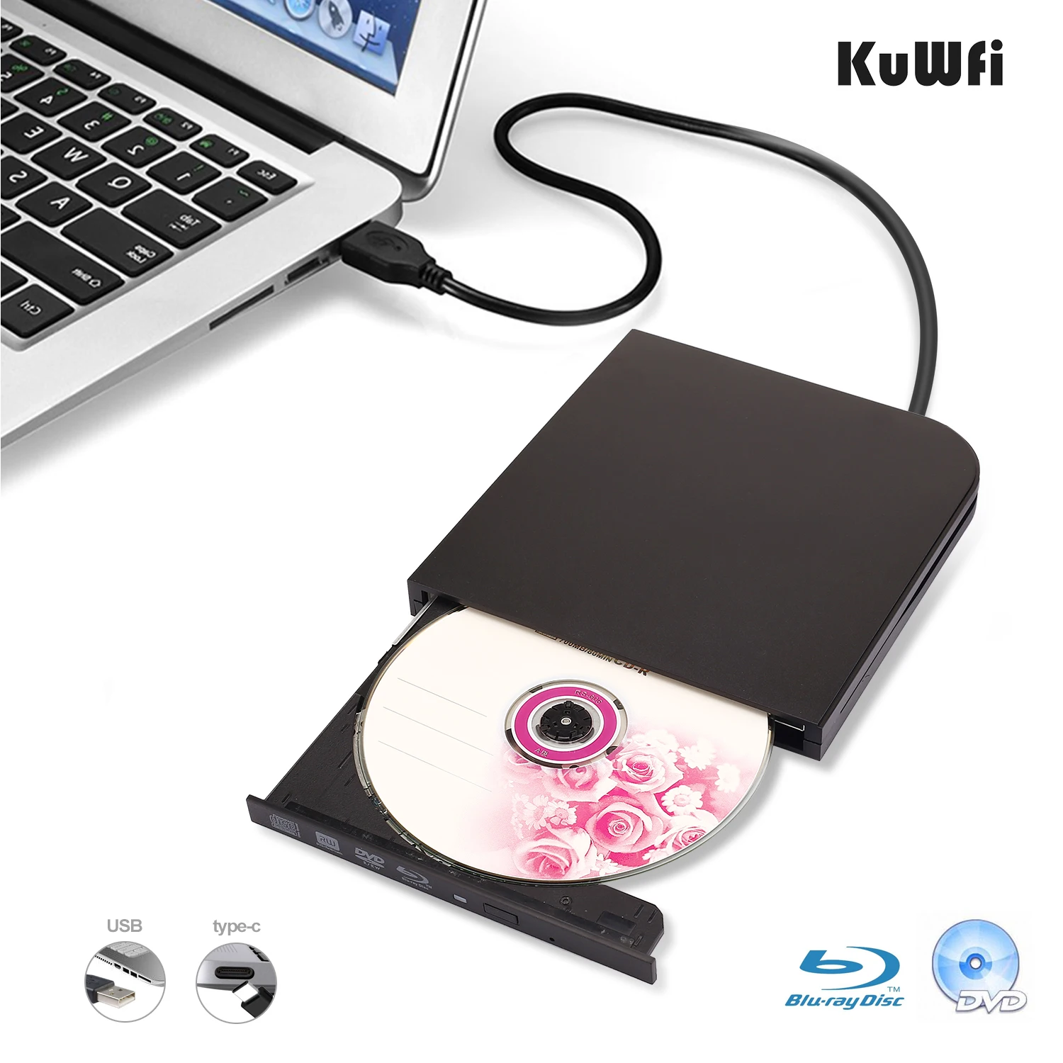 Внешний Blu Ray DVD привод горелки плеер USB3.0 Type C RW VCD CD Superdrive для Apple Pro Air iMAC ПК