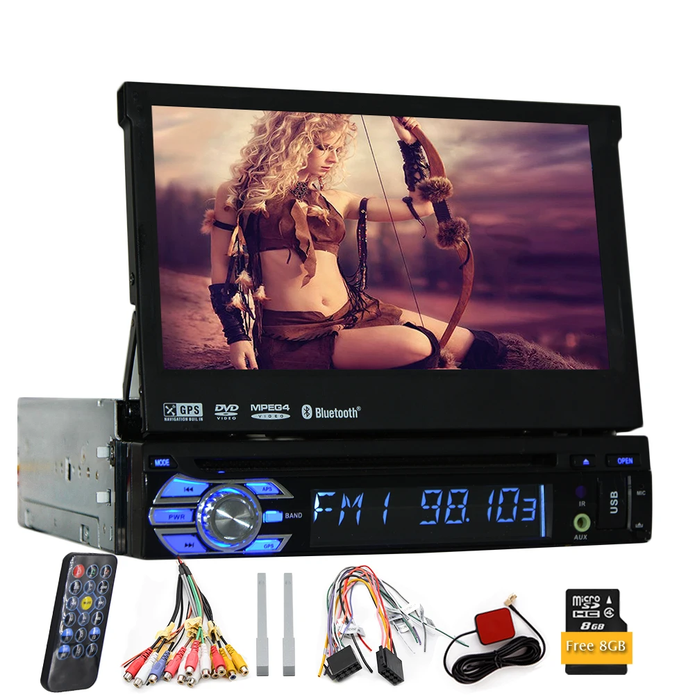 Автомагнитола Wince 6 0 одноdin GPS BT/USB/SD/Sub/FM SD карта|car stereo|single din car stereoautoradio 7 |