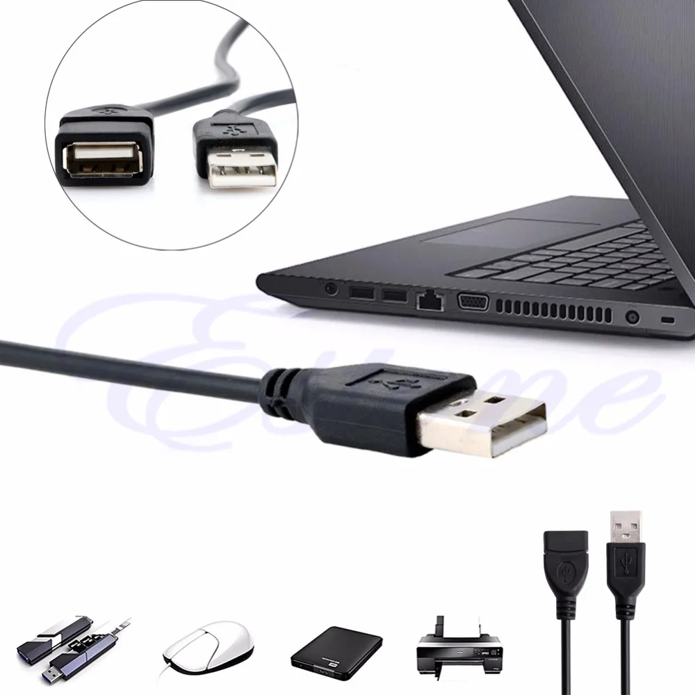 2018 3FT 1 м USB 2 0 Мужской Женский продлить кабель-удлинитель шнура Extender для