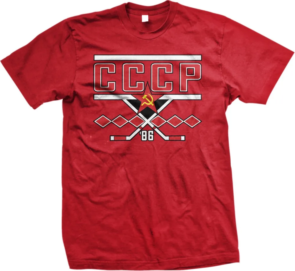 Cccp 1986 чемпионат мира Советского Союза льда Hockeyer команда Для мужчин s футболка