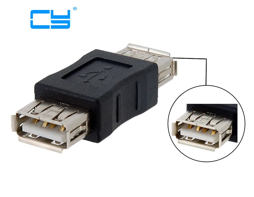 

USB 2.0 A type Female to USB A Female extension Coupler Adapter Convert a male/male USB cable Black