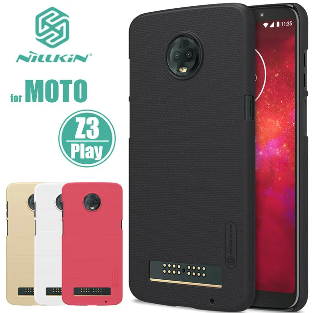 Чехол Nillkin для Moto Z3 для Moto Z3 Play матовый щит ПК Жесткий Чехол для задней панели СПС Moto Z3/Z3 Play чехол с подарком