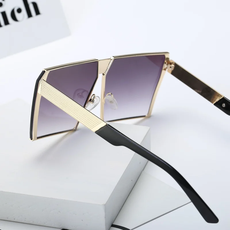 Rectangle Sunglasses Oversized Women Street Fashion Trend 2019 Style Ocean Lenses Sun Glasses | Аксессуары для одежды