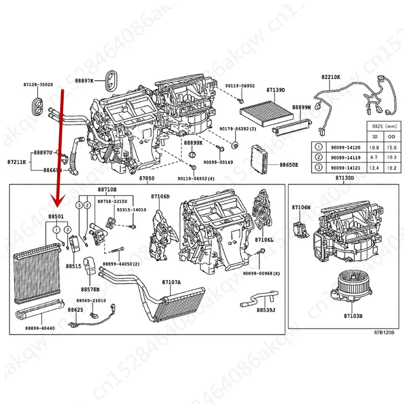 Испарительная коробка core 2009Lex usG X460To yot a4R unn erL an dcr uis erp ra do2017 охладитель № 1