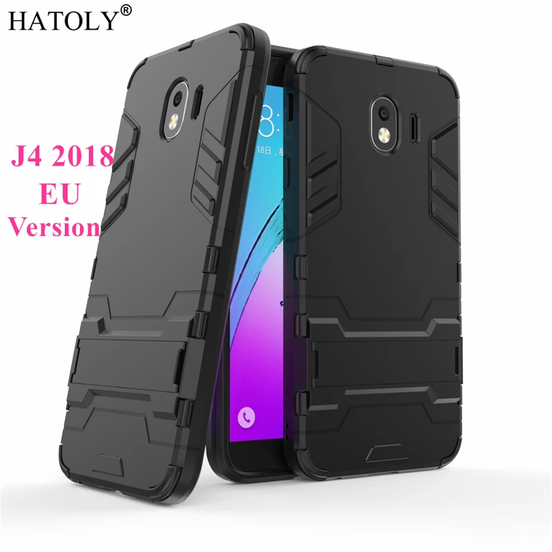 Защитный чехол HATOLY для Samsung Galaxy J4 2018 Robot жесткий из силиконовой резины J400F|Бамперы|