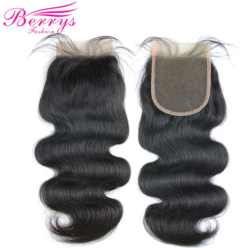 [Berrys Fashion] кружевные волнистые отбеленные узлы 4*4 необработанные человеческие