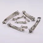 Заколка-автомат для волос, в форме банта из родия, пружинная, 10 шт.