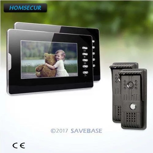 HOMSECUR 7 &quotпроводной видео домофон безопасности с режим отключения звука для