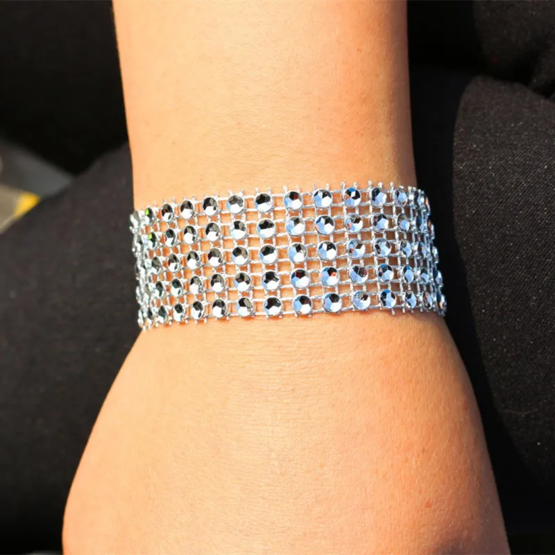 LUFANG Multi Layer Shiny Elastic Rhinestone Bracelet For Women 2019 New Wedding Party Charm Fashion Jewelry Accessories Gifts | Украшения и