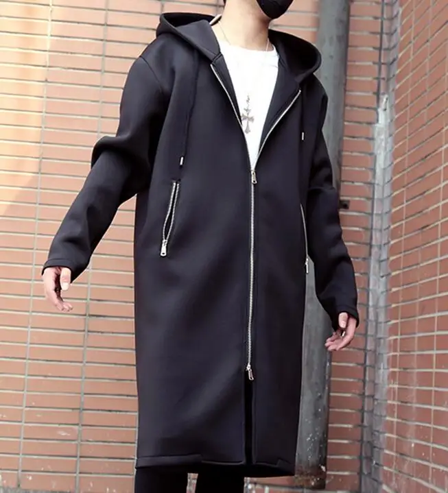

Куртка мужская, длинная, свободная, весенняя, S-4XL