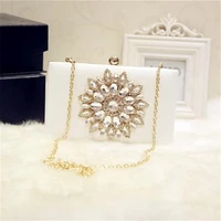 hot women diamond evening bags luxury sunflower wedding dinner bags with chain banquet bags drop shipping mn1253