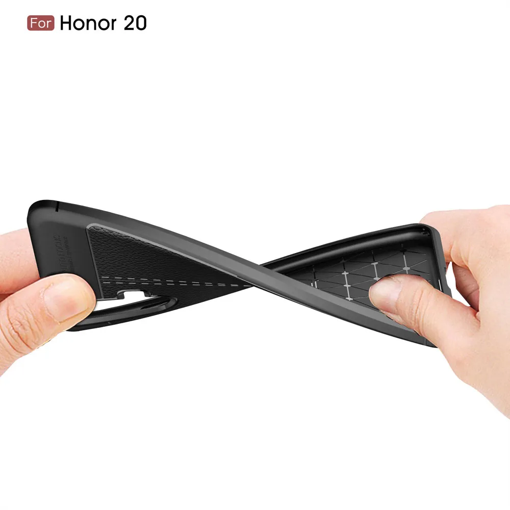 Личи Текстура Coque крышка 6.26для huawei Honor 20 чехол для Honor20 Телефон задняя |