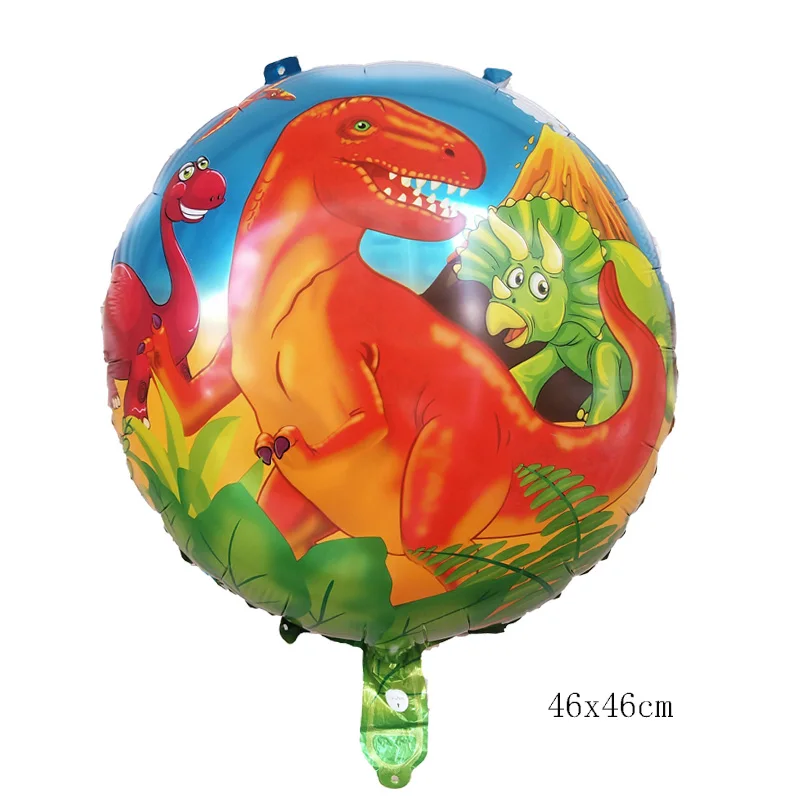 1 шт. шары из фольги в виде динозавра мультфильма с днем рождения украшения для