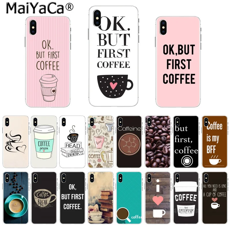 Чехол для телефона MaiYaCa с изображением пейзажа забавная книга Ok But First Coffee iphone SE 2020