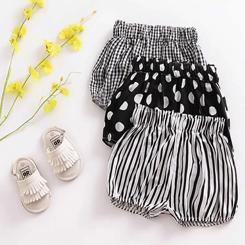 Newborn Baby Bloomers Shorts Boy PP Pants Cotton Triangle Solid Dot Striped Print Toddler Girl Summer Trousers ins | Детская одежда и