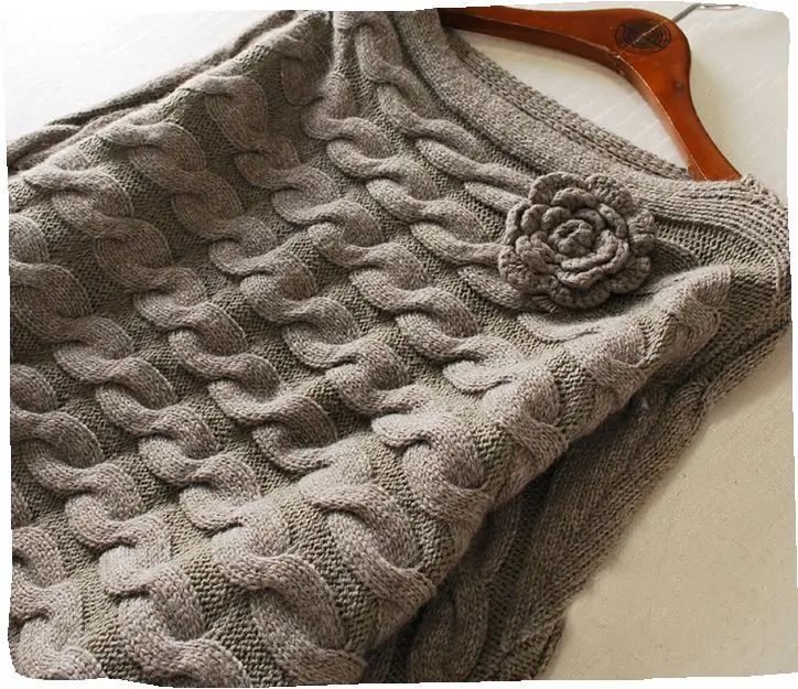 Women long-sleeve slit neckline crotch batwing shirt twisted fur sweater outerwear LET-SETTING | Женская одежда