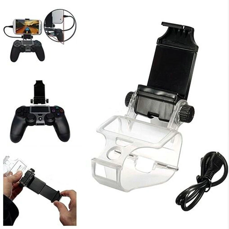 

2018 Black Bluetooth Smart Phone Mount Adjustable Clip Clamp Bracket Stands For Samsung LG Android ABS Holder for PS4 Controller