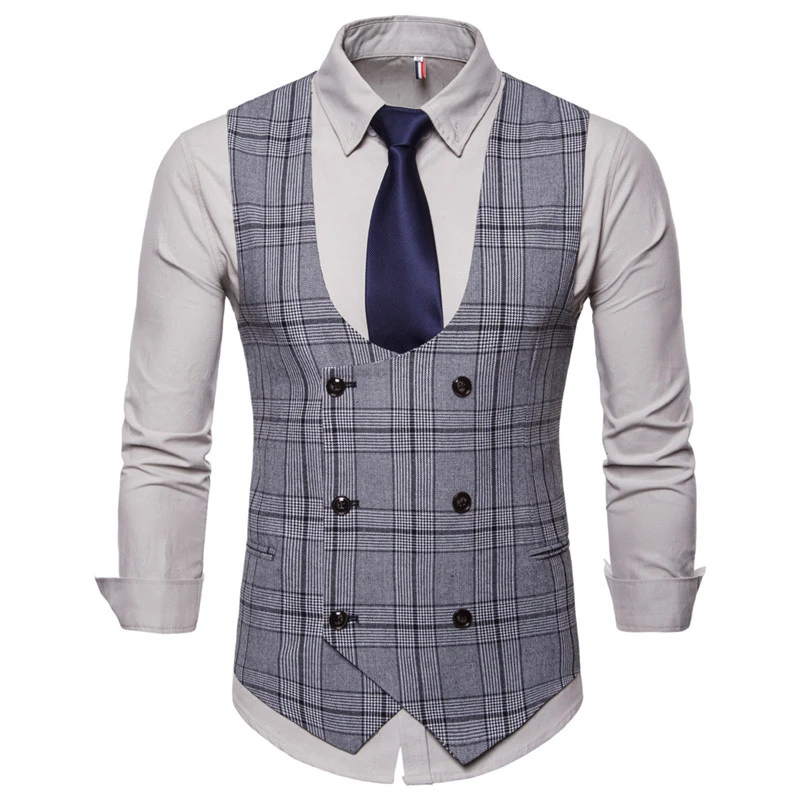 Riinr 2018 горячая распродажа мужская одежда мужской жилет Slim Fit Chaleco Hombre нежный Blaser