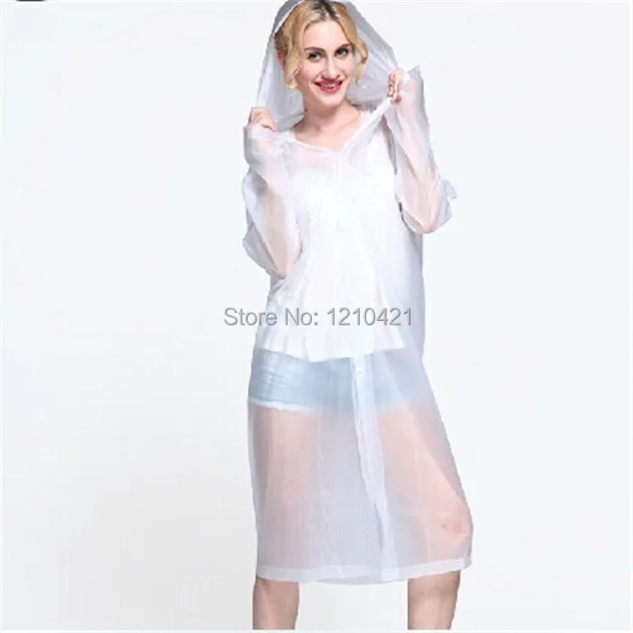 1 шт. Новый прекрасный уличный дождевик для взрослых длинное платье прозрачное