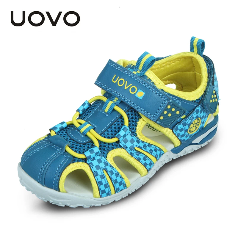 

New UOVO Summer Boys /Girls Sandals Zapatos Flat Space Leather Child Slippers EU Flip Flops Kids Beach Shoes