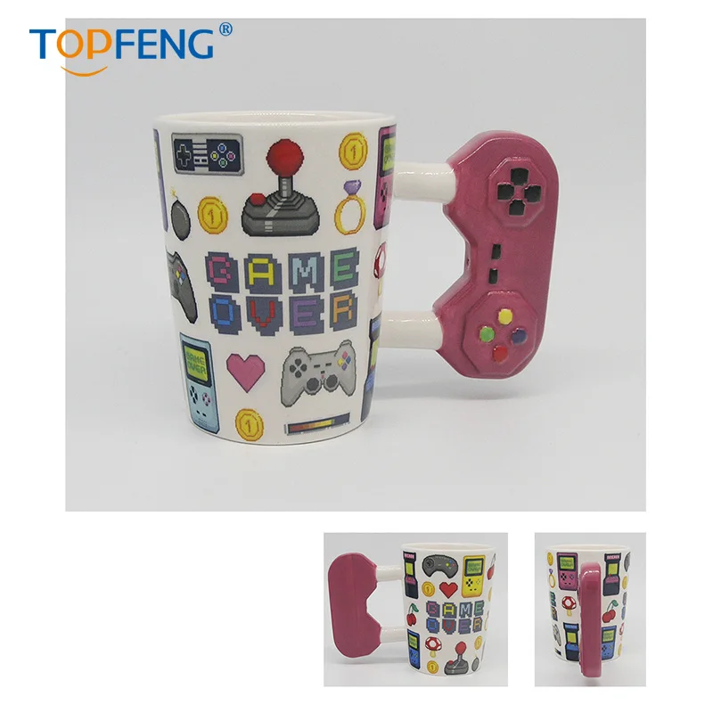 TopFeng игра над кофе кружка 3D игровой контроллер ручка керамическая чашка молочный