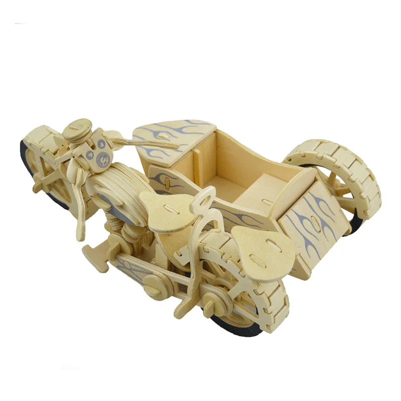 BOHS DIY Деревянные 3D головоломки масштаб трехколесный мотоцикл модель|motorcycle