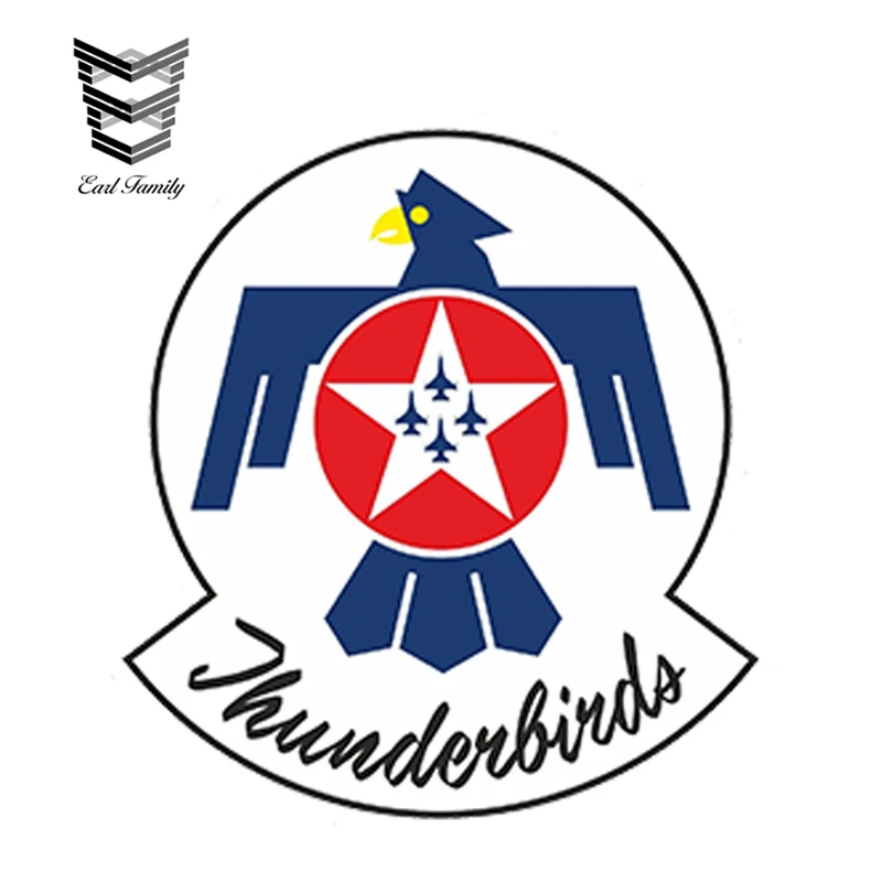 

EARLFAMILY 10 см x 9,5 см наклейка THUNDERBIRDS переводная картинка США AIR FORCE Объединенная наклейка для бампера JDM водонепроницаемые автомобильные аксесс...