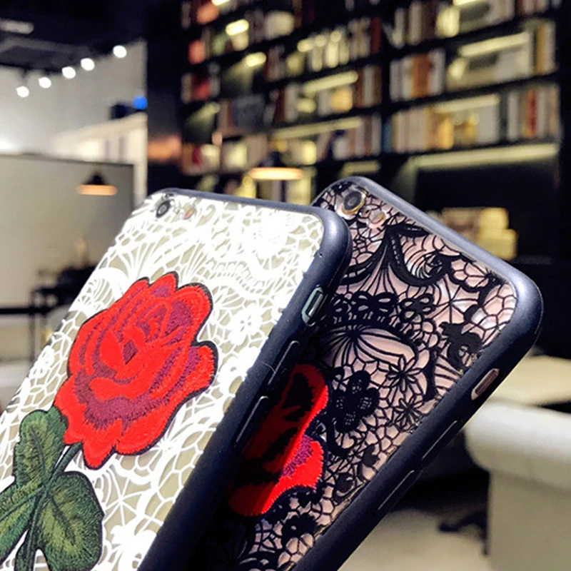 XinWen luxury 3d cute Fashion Rose Flower hard PC+tpu Phone cover coque case For XiaoMi Redmi Note 4 Note4 Sexy Woman Lace Back |