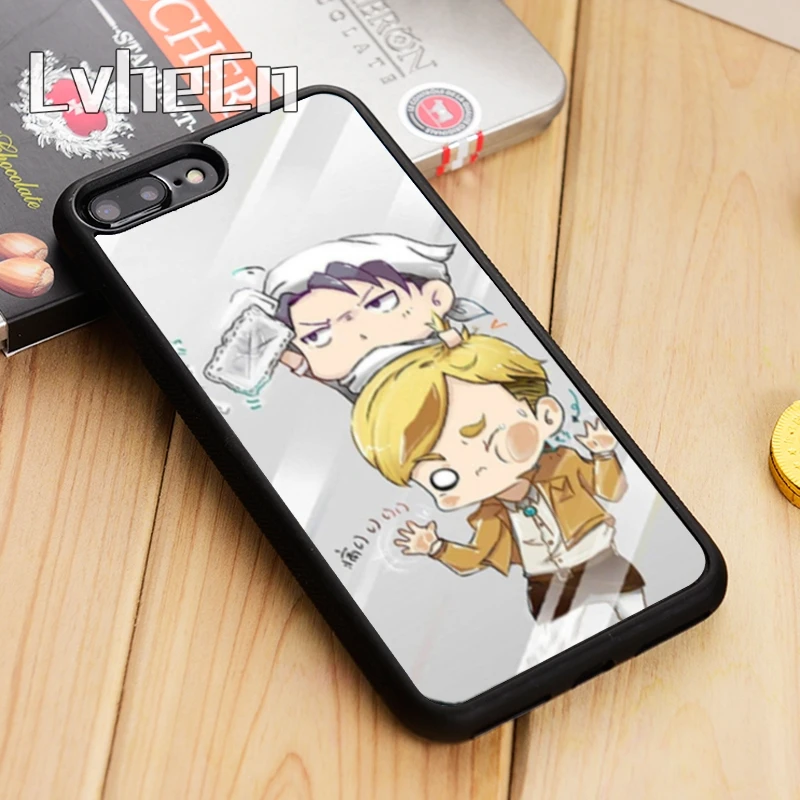 LvheCn Erwin Smith Levi Attack on Titan чехол для телефона iPhone 11 12 Pro X XR XS MAX 5 6 S 7 8 Plus samsung S6 s7 s8 s9
