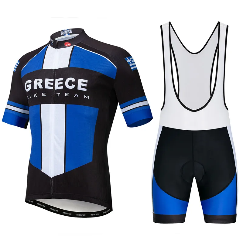 Greece (Bib) Weimostar Poland, Бразильская команда, комплект из Джерси для велоспорта, летняя одежда для велоспорта, одежда для велосипеда, Roupa - Цвет: Greece (Bib)