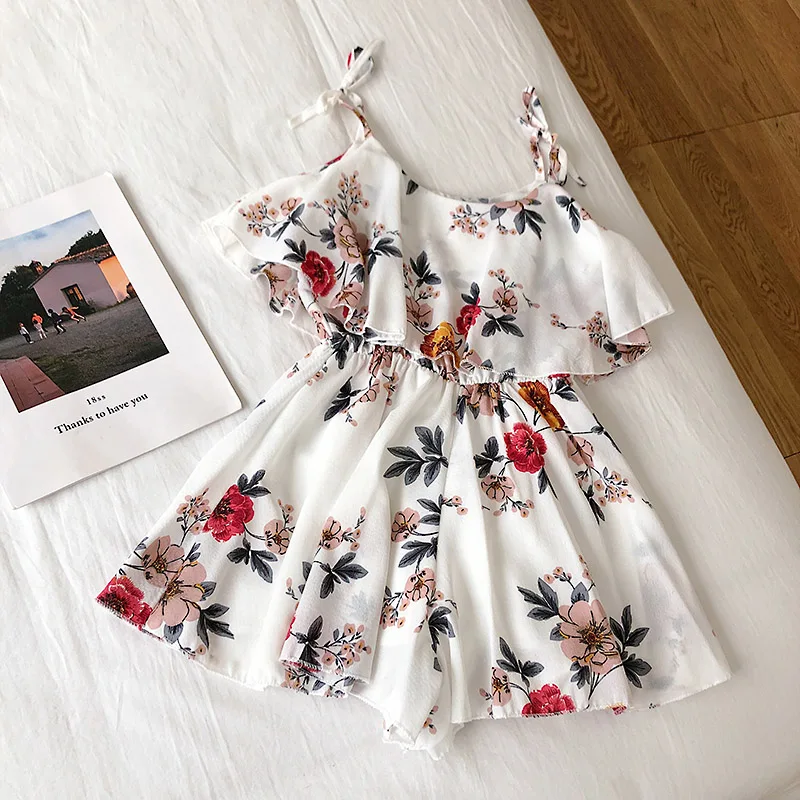 2019 летние женские шифоновые Комбинезоны цветочный спортивный костюм