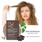 Шампунь Polygonum против белого, черного цвета, многоцветное мыло для мытья волос, твердый стержень для лечения падающих волос