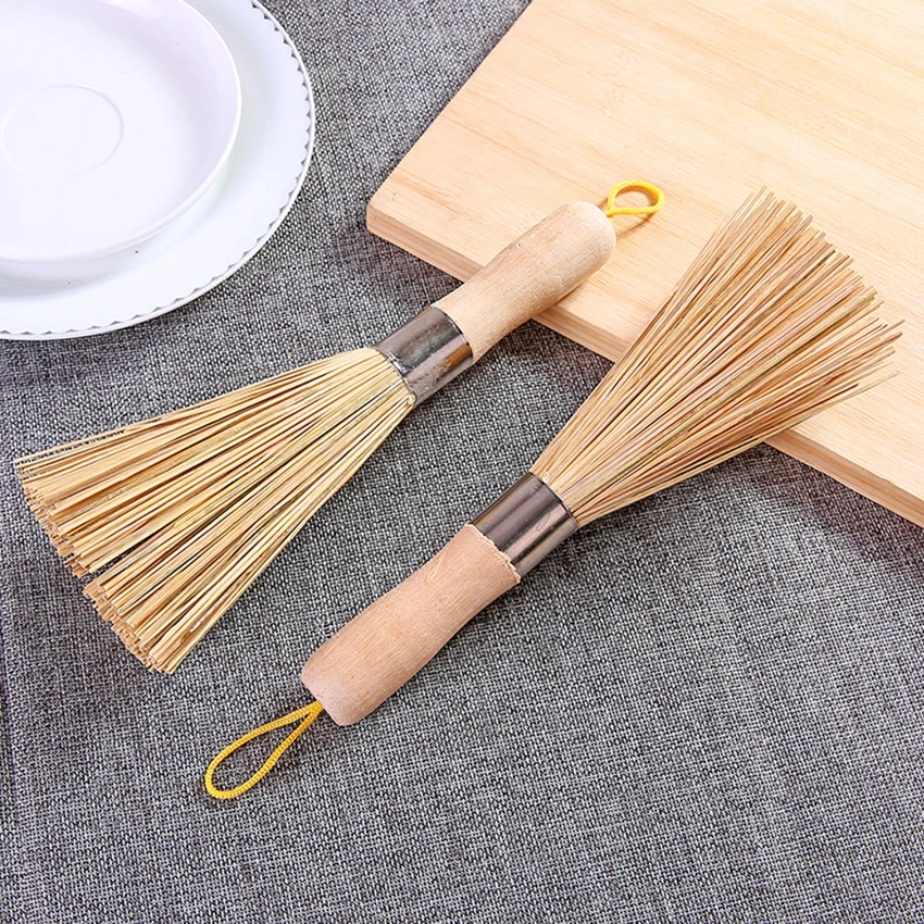 1pc cleaning and traditional natural bamboo wok brush dishwashing kitchen tools high quality hot sale | Дом и сад
