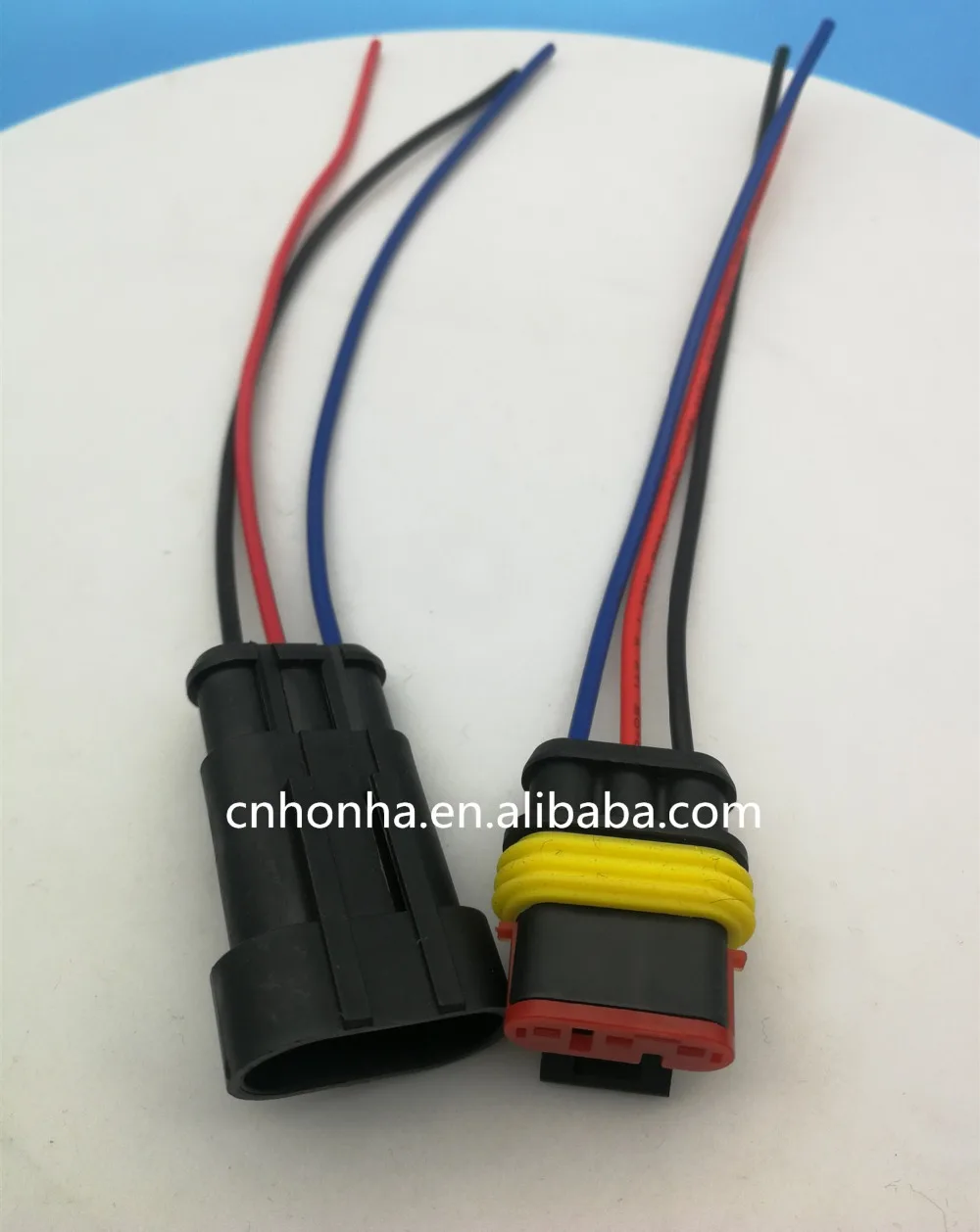 Free shipping Tyco Amp 3 Way Female Male ip67 Car Waterproof Electrical Wire harness Connector 282087-1 282105-1 | Автомобили и