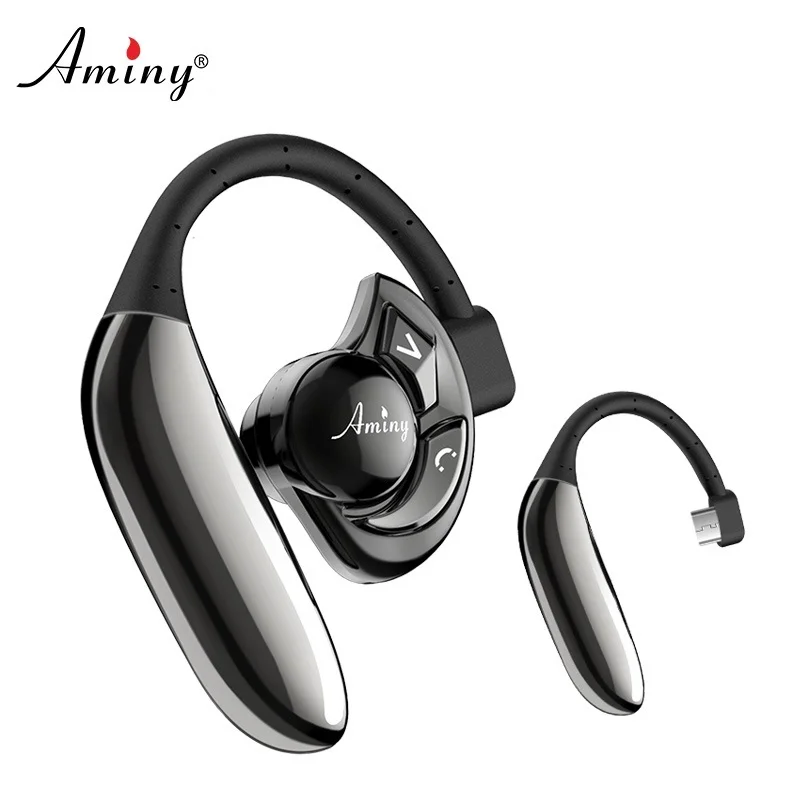 Aminy Черный гарнитура НЛО Bluetooth 4 2 динамик с микрофоном шумоподавления