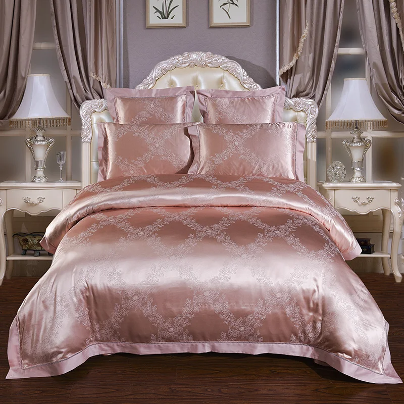 

4/6Pcs Egyptian Cotton Mulberry Silk Luxury Bedding Set King size Ultra-Soft Fitted sheet Bed sheet Duvet cover Pillow shams