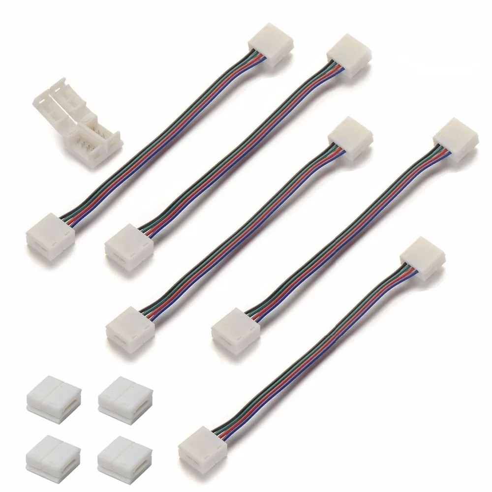 RGB 5050 гибкая светодиодная лента 4pin 10 мм водонепроницаемый угловой соединительный