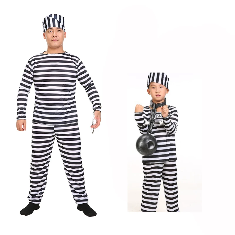 Вечерние костюмы на Хэллоуин Карнавальный костюм для взрослых Детские в полоску