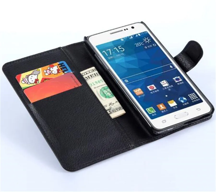 Для Samsung Grand Prime Luxury Стенд Wallet Флип PU Кожаный Чехол Обложка Мода Дизайн Телефон