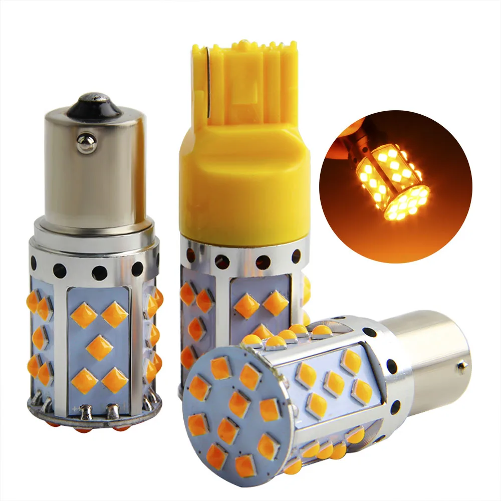 1 шт. T20 светодиодный 7440 W21W W21/5 Вт лампы 3014 144smd CanBus 1156 BA15S P21W BAY15D BAU15S PY21W для поворотов
