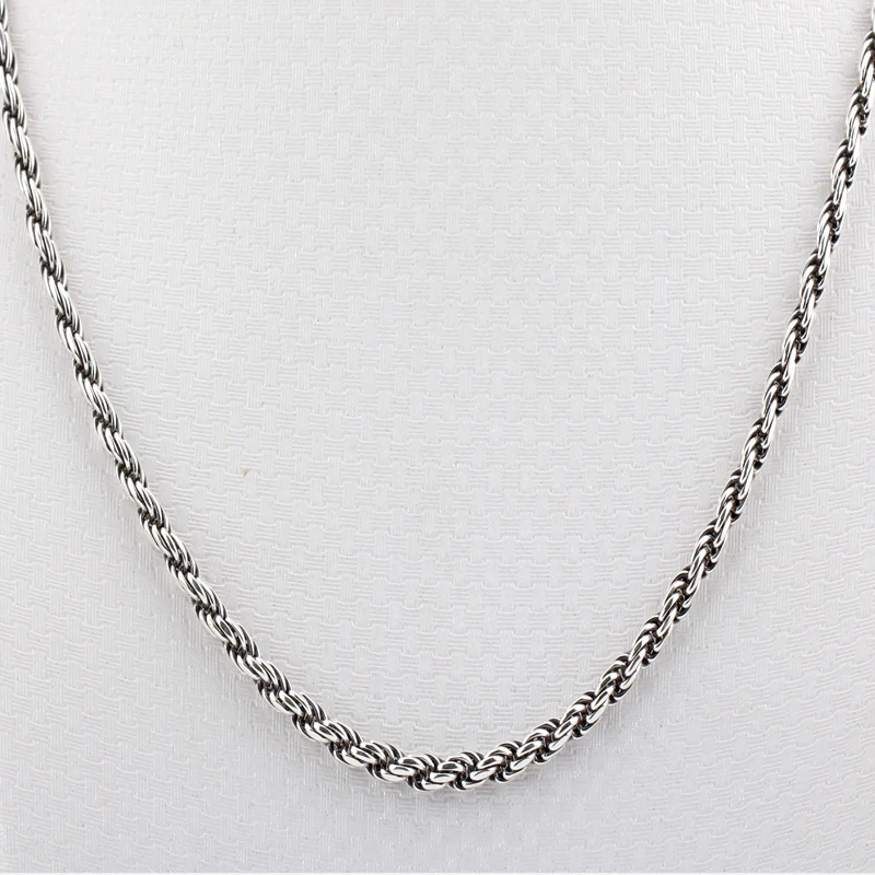 Винтажное ожерелье из серебра 100% пробы с витой веревкой|necklace silver necklace|authentic