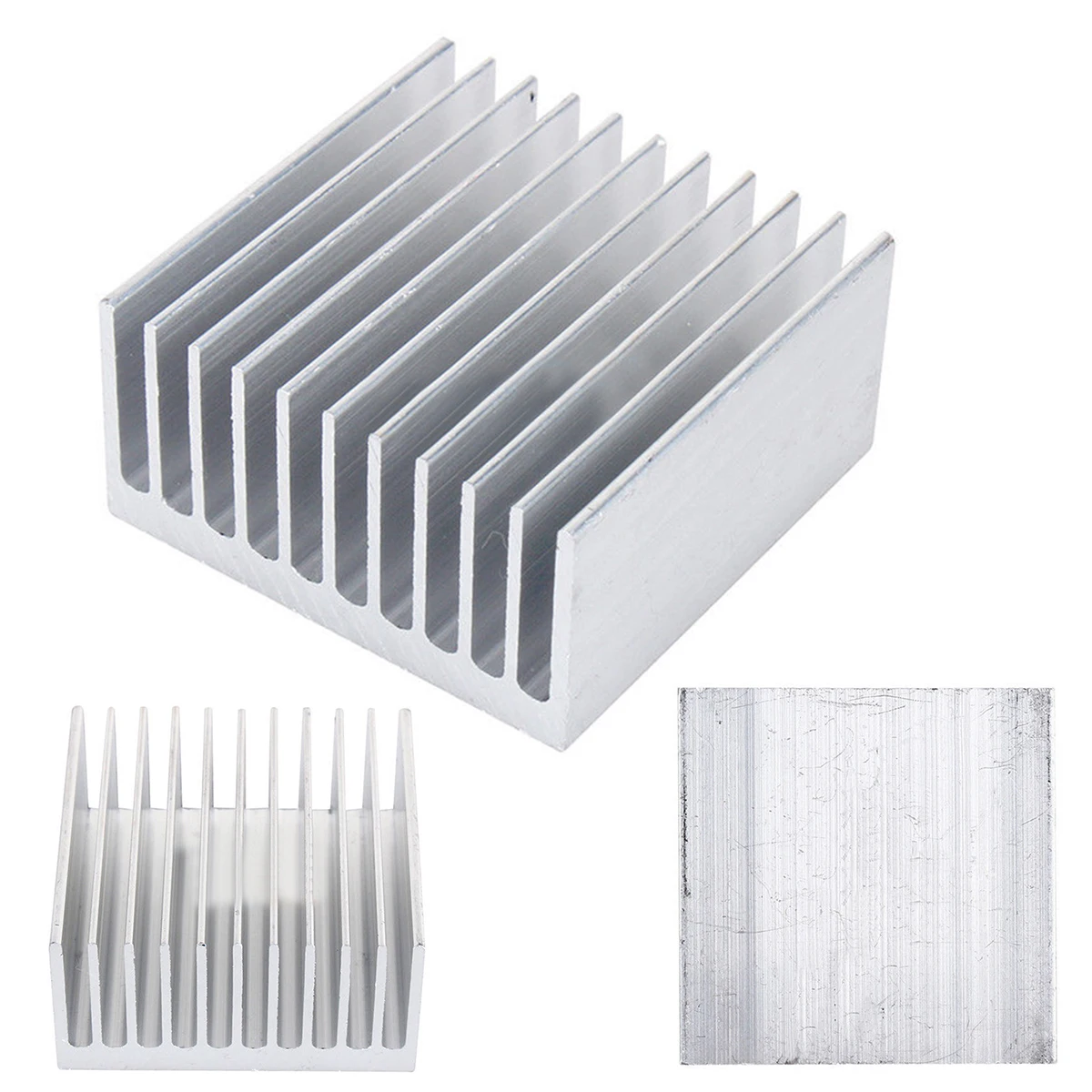 

1 Piece White 11 Tooth 40*40*20mm Aluminium Radiator Heatsink Heat Sink