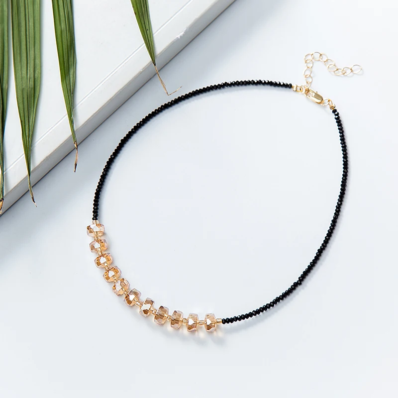 Новинка Лидер продаж модные черные с кристаллами Украшенные бусинами