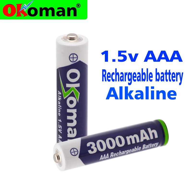 4 40 шт./лот Okoman AAA батарея 3000 мАч 1 5 В щелочная аккумуляторная для дистанционного