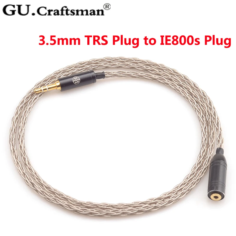 Кабель для обновления наушников GUcraftsman 6N серебристый 8 ядер IE800 IE800s Hi Fi 2 5 мм/4 4
