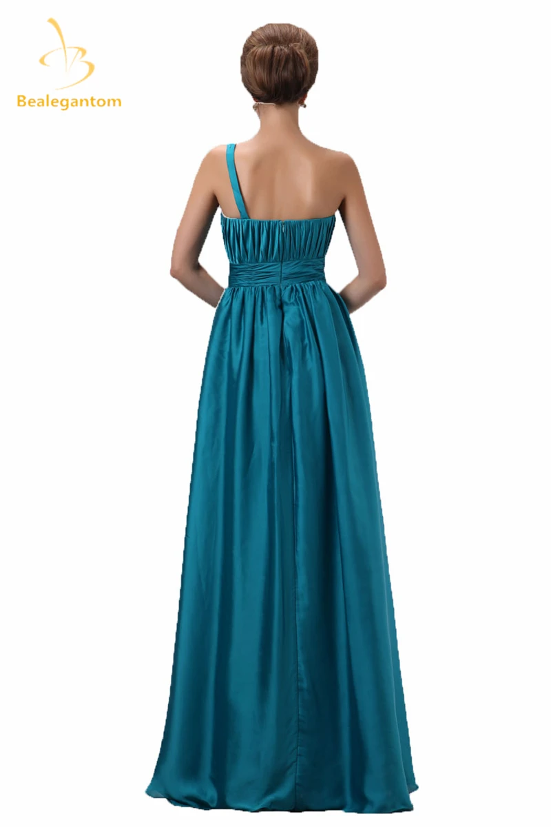 Bealegantom Sexy Fashion One-Shoulder Flower A-Line Evening Dresses 2019 With Pleat Formal Party Prom Gown Vestido Longo BE09 |